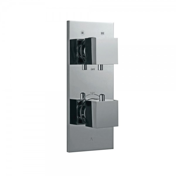 Thermatik-S in-wall thermostatic shower valve with 4-way diverter